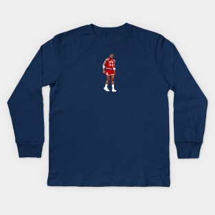 Charles Barkley Sixers Pixel Kids Long Sleeve T-Shirt